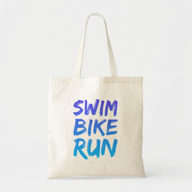 Swim Bike Run great design Tote Bag (Front)