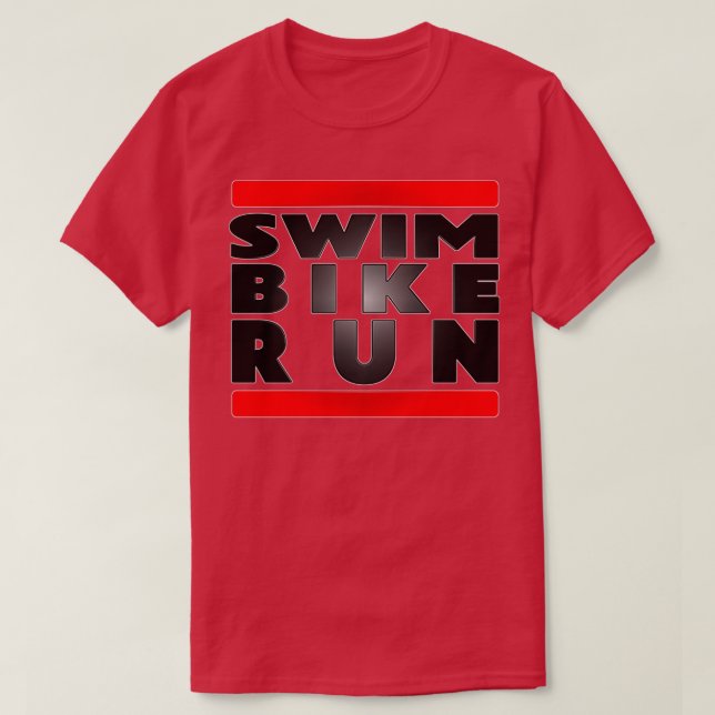 SWIM BIKE RUN TRIATHLON 36 T-Shirt (Design Front)