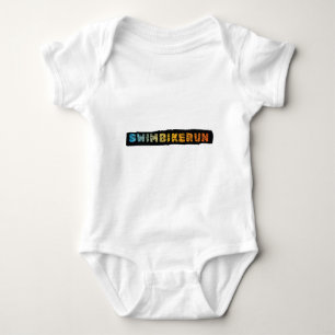 Swim Bike Run, Triathlon cool design Baby Bodysuit
