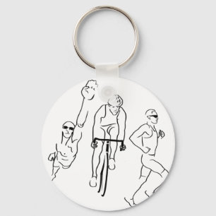 Swim Bike Run Triathlon Key Ring
