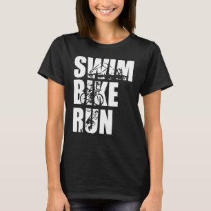 Swim Bike Run Triathlon Triathlete Athletics Men W T-Shirt