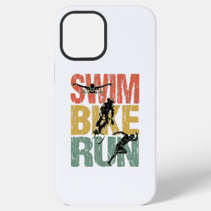 Swim Bike Run - Vintage Triathlon iPhone 12 Pro Max Case