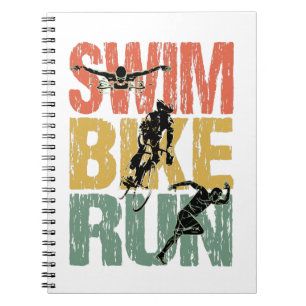 Swim Bike Run - Vintage Triathlon Notebook