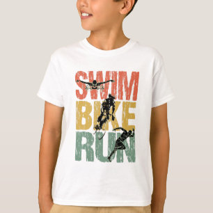 Swim Bike Run - Vintage Triathlon T-Shirt