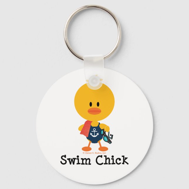 Swim Chick Key Ring (Front)