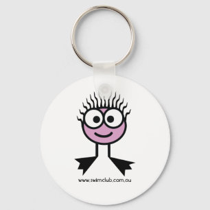 Swim Club Pink Swim Character Key Ring