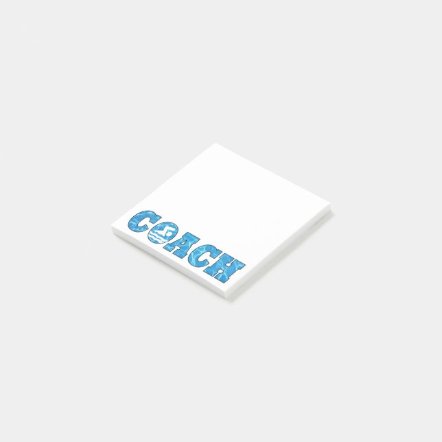 Swim Coach Cool Blue Pool Water Swimming & Diving Post-it Notes (Angled)