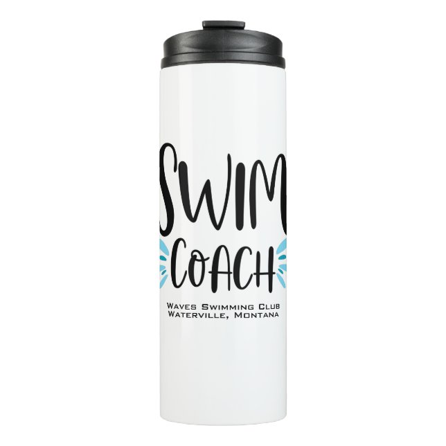 Swim Coach Cute Swimming Thermal Tumbler (Front)