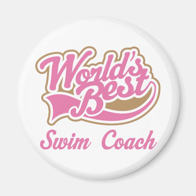 Swim Coach Gift Magnet (Front)