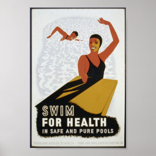 Swim for Health (In Safer Pools) Poster