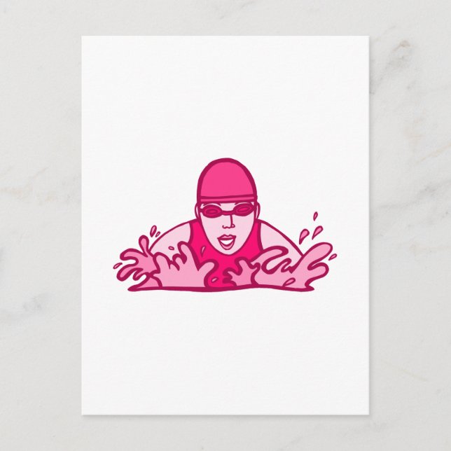 Swim Hard Postcard (Front)