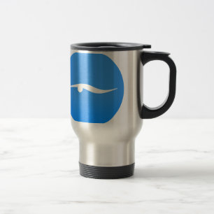 swim_in_Blue2Swimming logo on T-shirt Travel Mug