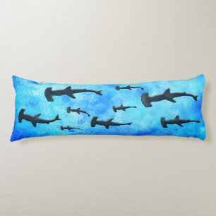 Swim in the Ocean with the Sharks Body Cushion