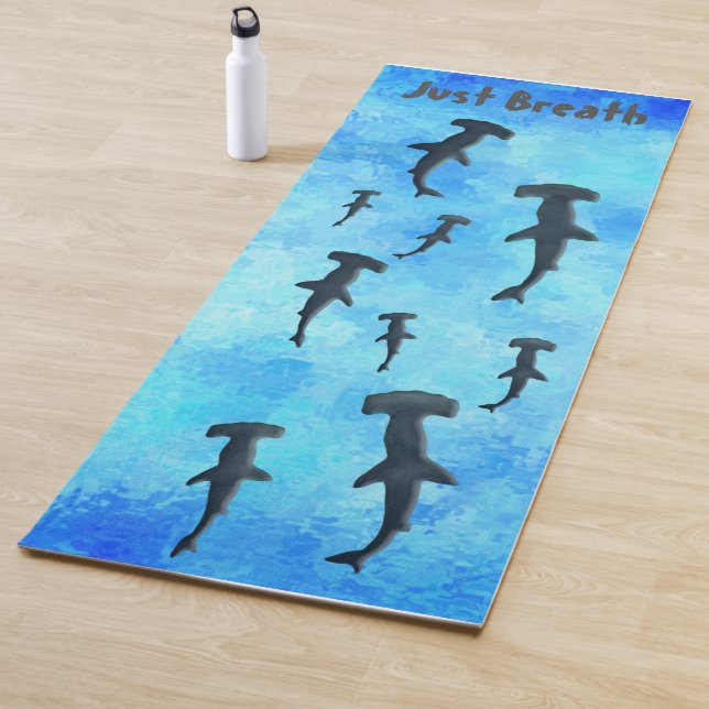 Swim in the Ocean with the Sharks Yoga Mat (In Situ)