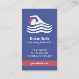 Swim Instructor Lifeguard Business Card