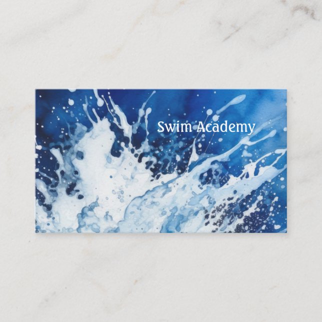 Swim instructor splash business card (Front)
