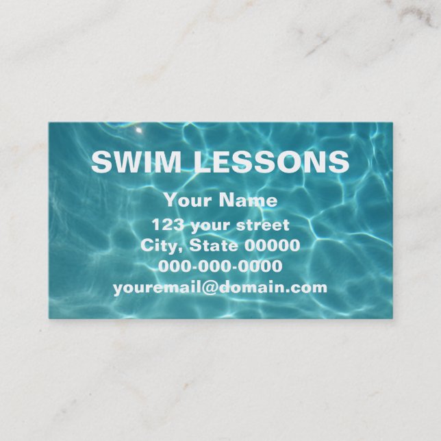 Swim Lessons Business Card (Front)