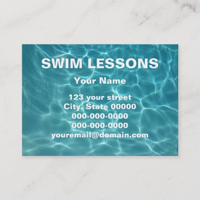 Swim Lessons Business Card (Front)