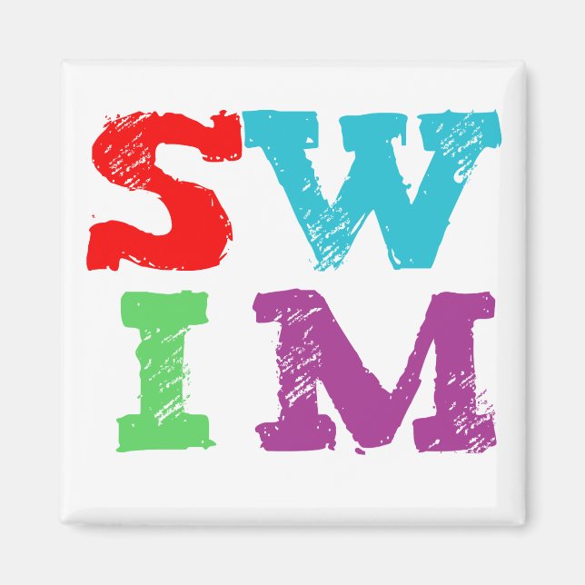 SWIM letters Magnet (Front)