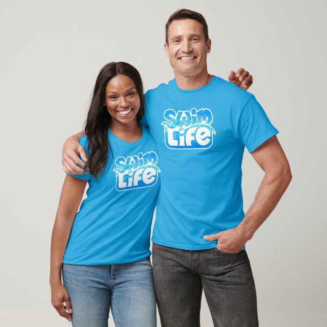 "Swim Life" Cool Pool colour T-Shirt (Unisex)