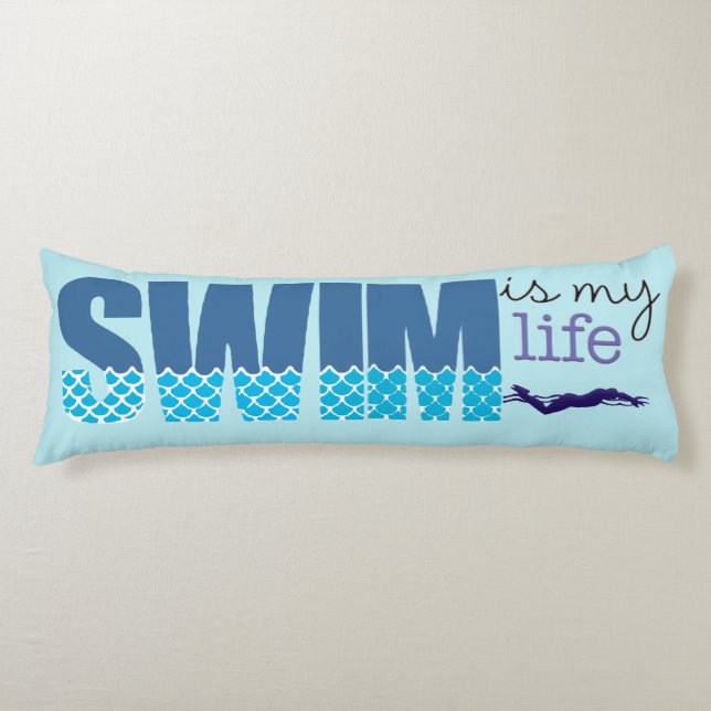 Swim Life Personalised Swim Body Pillow (Front)