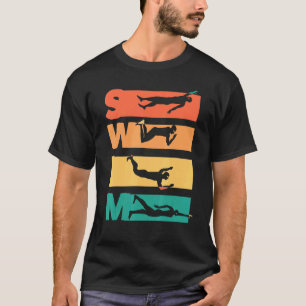 Swim Life Proud Swimming Athlete Swimmer Coach Wat T-Shirt