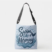 Swim Like a Mermaid Whimsical Ocean Quote Art