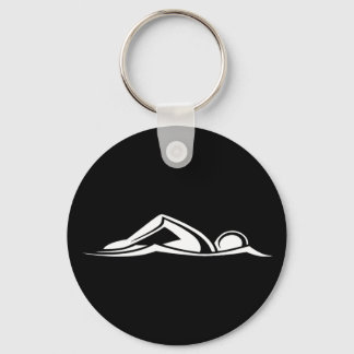 Swim Logo Keychain Black