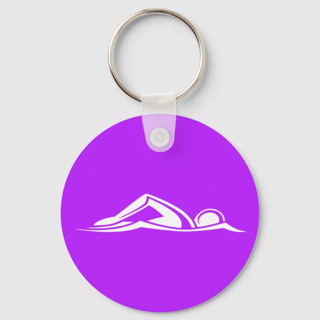 Swim Logo Keychain Purple (Front)