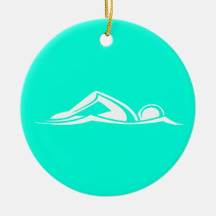 Swim Logo Ornament Turquoise