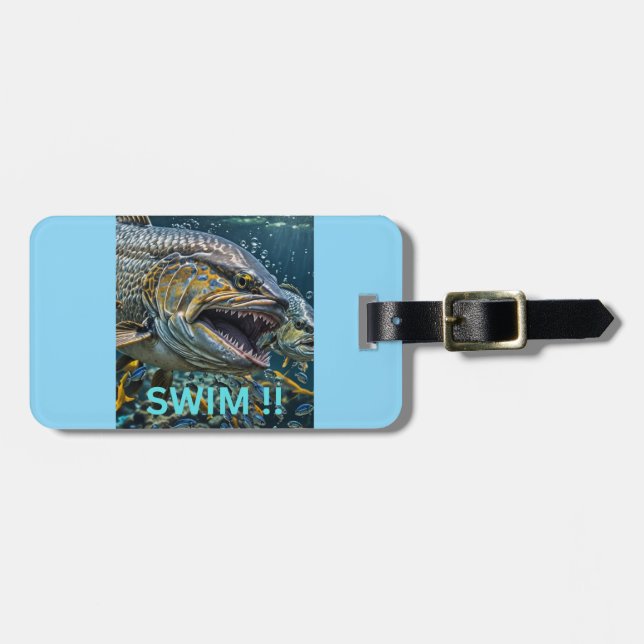 Swim !! luggage tag (Front Horizontal)