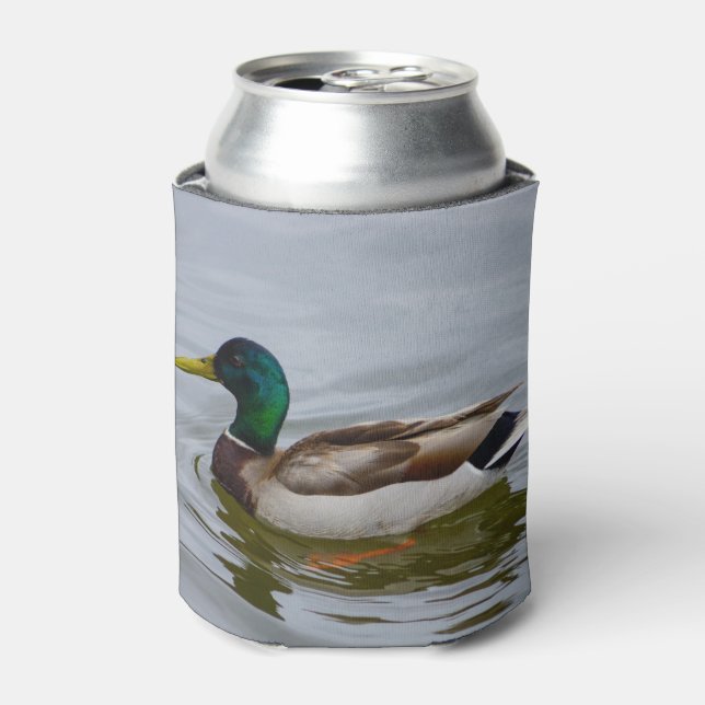 Swim Mallard Swim Can Cooler (Can Front)