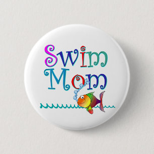 Swim Mum 6 Cm Round Badge