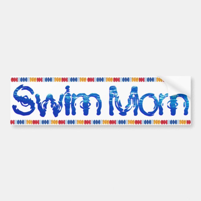 Swim Mum bumper sticker (Front)