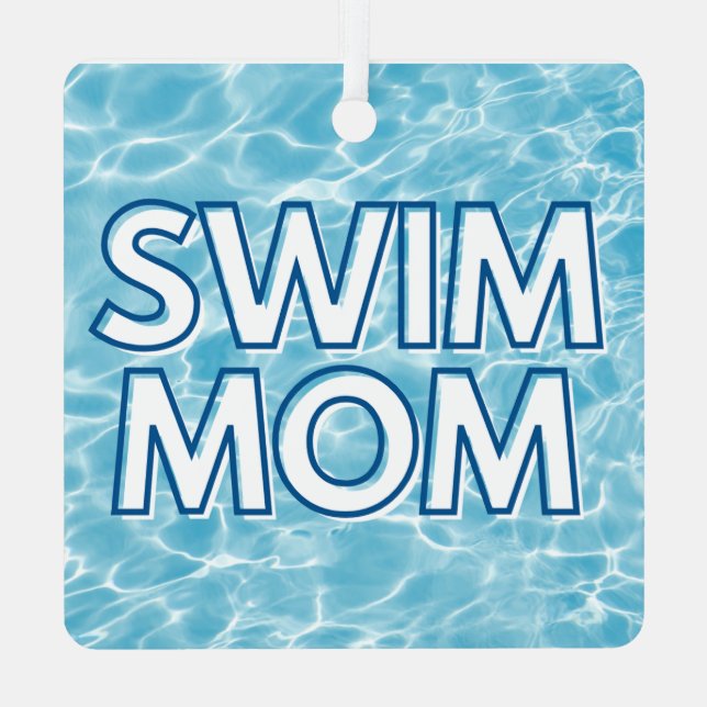 Swim Mum Christmas Ornament (Back)