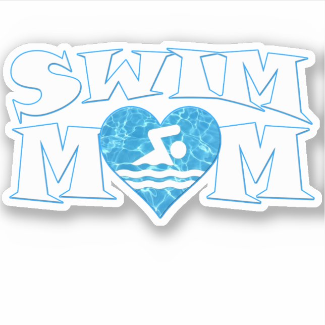 Swim Mum Cute Swimming and Diving Team Mum Contour (Front)