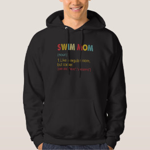 Swim Mum Definition Vintage Swimming Mum For Women Hoodie