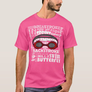 Swim Mum Swimmer Funny Swimming Sport Goggles Prac T-Shirt