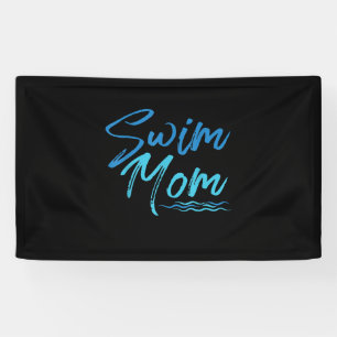 Swim Mum Swimming Funny Cute Gift Banner