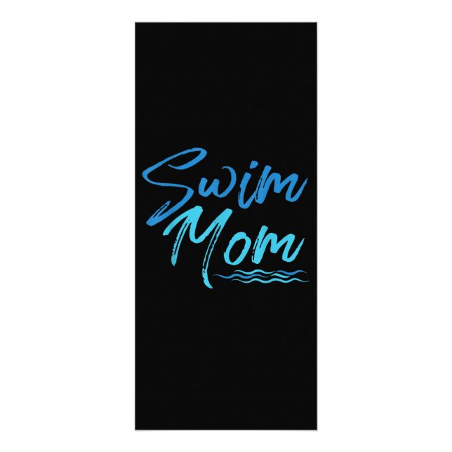 Swim Mum Swimming Funny Cute Gift Rack Card (Front)
