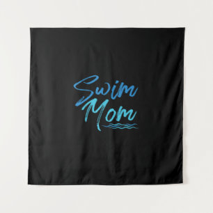 Swim Mum Swimming Funny Cute Gift Tapestry