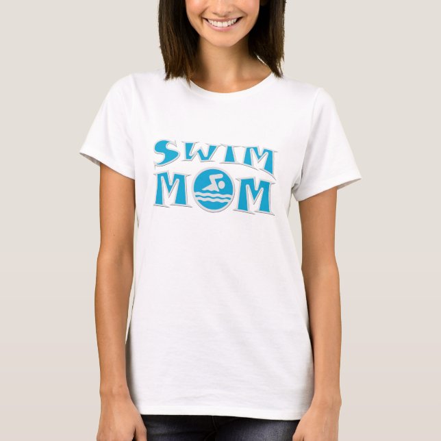 Swim Mum T-Shirt for Swimming Meets or Team Events (Front)