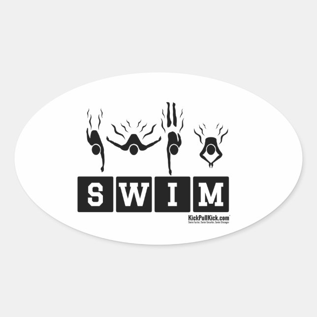 SWIM Oval Decal Sticker (Front)