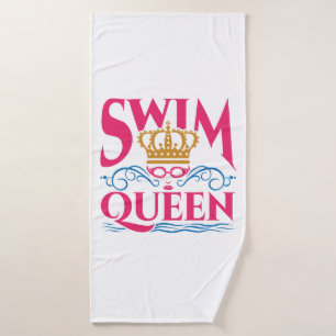 Swim Queen Swimming Swimmer Women Girls Bath Towel
