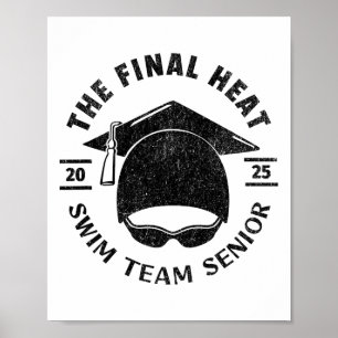Swim Senior 2025 Graduation Cap Poster