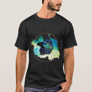 Swim Shady Blue Betta Fish Watercolor T-Shirt