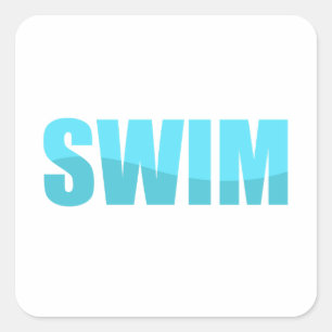 Swim Square Sticker
