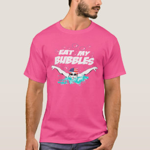 Swim Swimmer Funny Swimming Eat My Bubbles Goggles T-Shirt