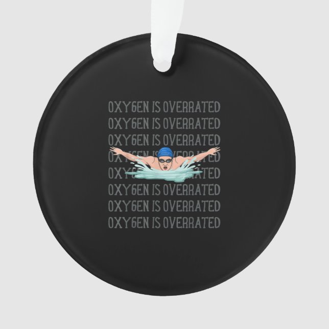 Swim Swimmer Love Funny Swimming Boy Sport Ornament (Front)