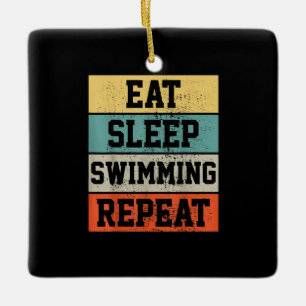 Swim Swimmer Swimming   Gift Ceramic Ornament